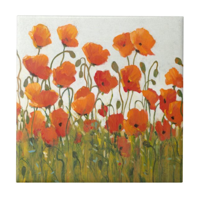Poppies I-rader Kakelplatta (Framsidan)