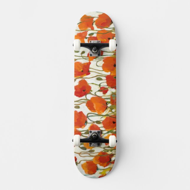 Poppies I-rader Skateboard Bräda 19,5 Cm (Framsida)