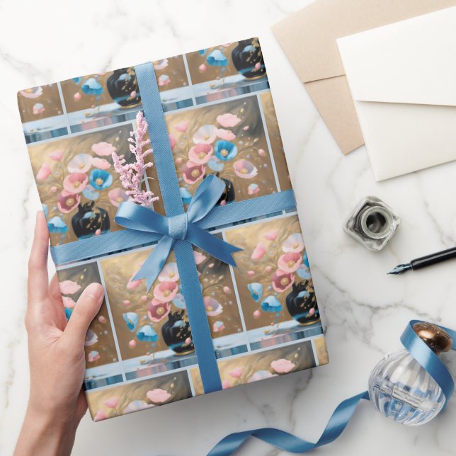 Poppies i Svarta Vas Presentpapper (Gifting)