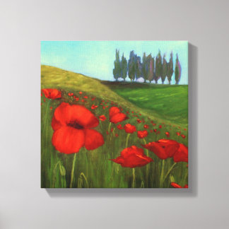Poppies i Toscana, Italien I Canvastryck