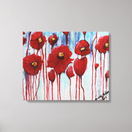 Poppies i vinter canvastryck