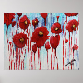Poppies i vinter poster