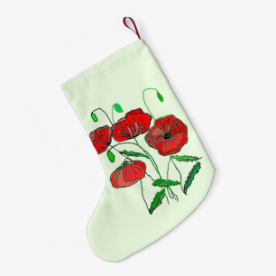 Poppies Julgrumling Flowers Liten Julstrumpa