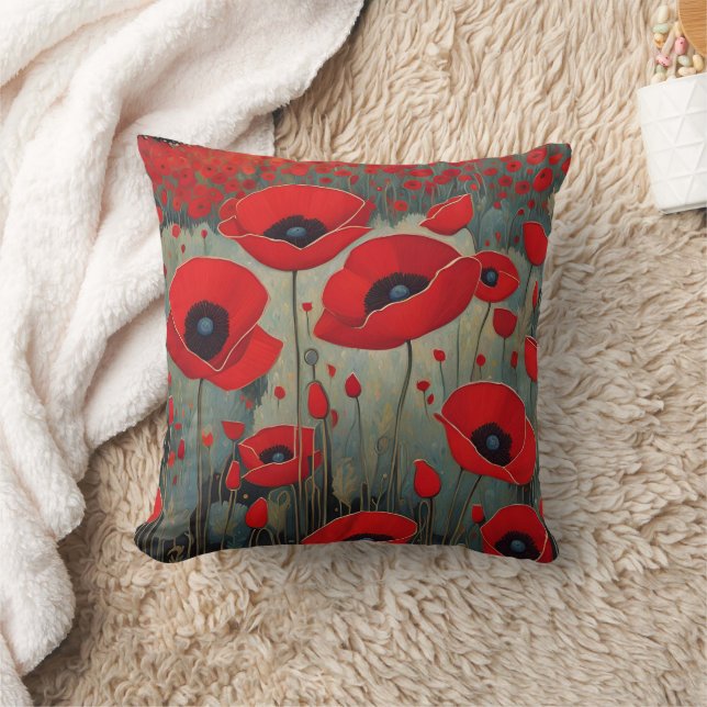 Poppies Kudde (Filt)