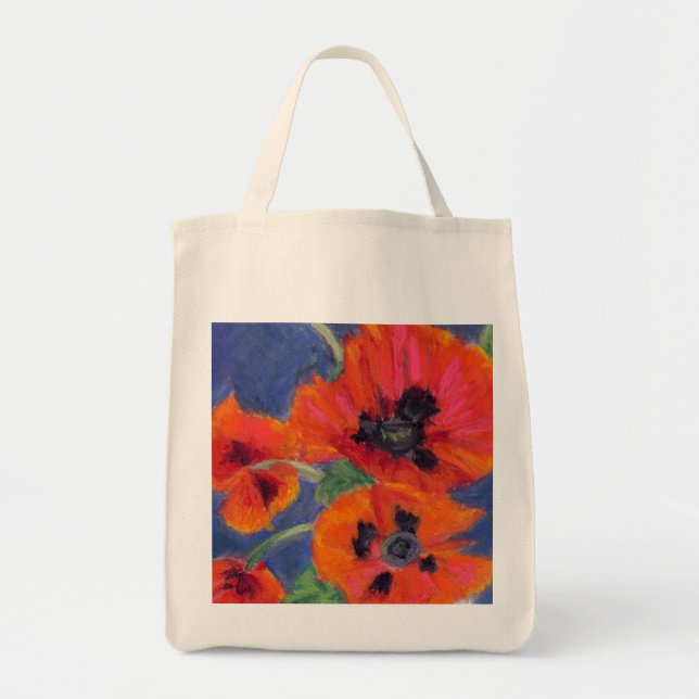 Poppies Livsmedel Tote Bag Tygkasse (Framsidan)