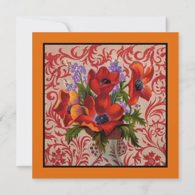 Poppies med inbjudan till Orange Gräns (Framsida)