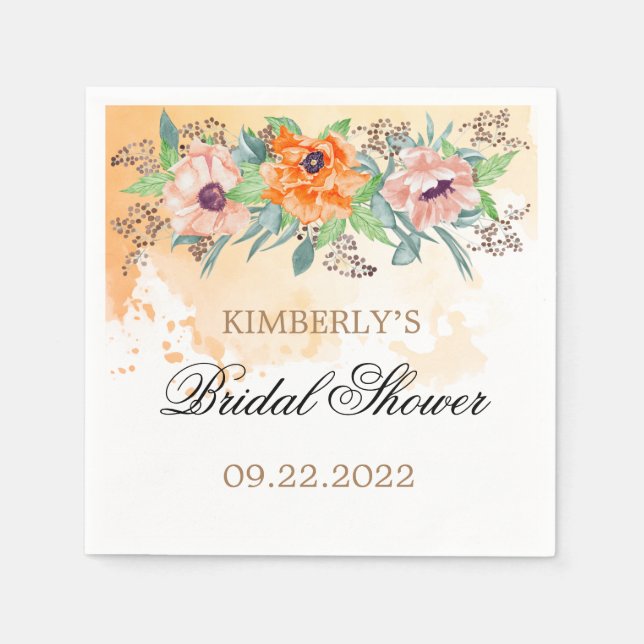 Poppies möhippa napkins pappersservett (Framsidan)