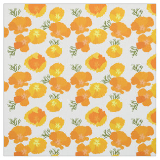 Poppies Mönster Fabric. Tyg
