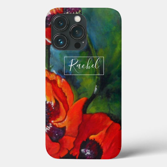 Poppies Namn Blommigt Art (Baksida)