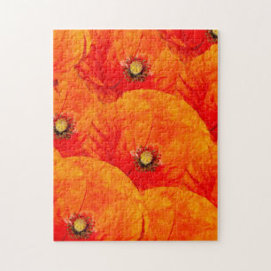 Poppies nära - naturligt mönster pussel