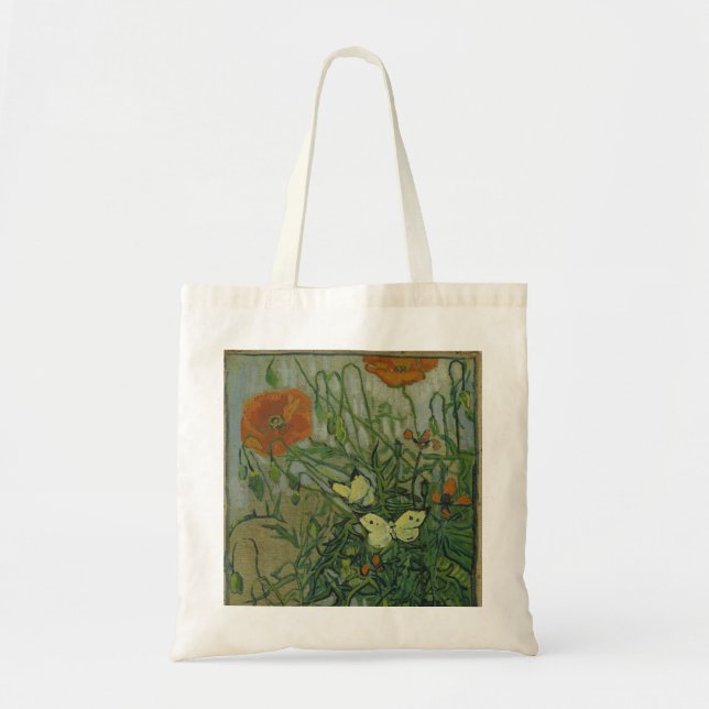 Poppies och Butterflies av Vincent Van Gogh Tygkasse (Framsidan)