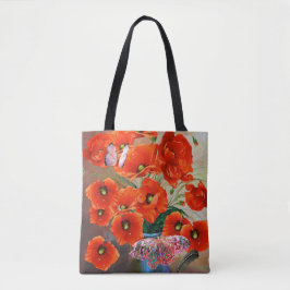 Poppies och Butterflies Tygkasse
