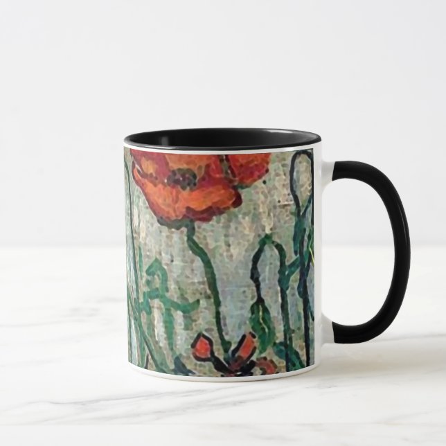 Poppies och Butterflies Van Gogh Fine Art Mugg (Höger)