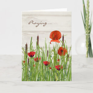 Poppies och Cattails Tänkning av ditt kort