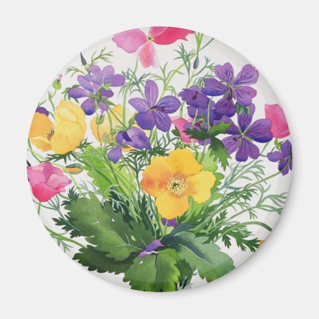 Poppies och Geraniums Magnet (Framsidan)