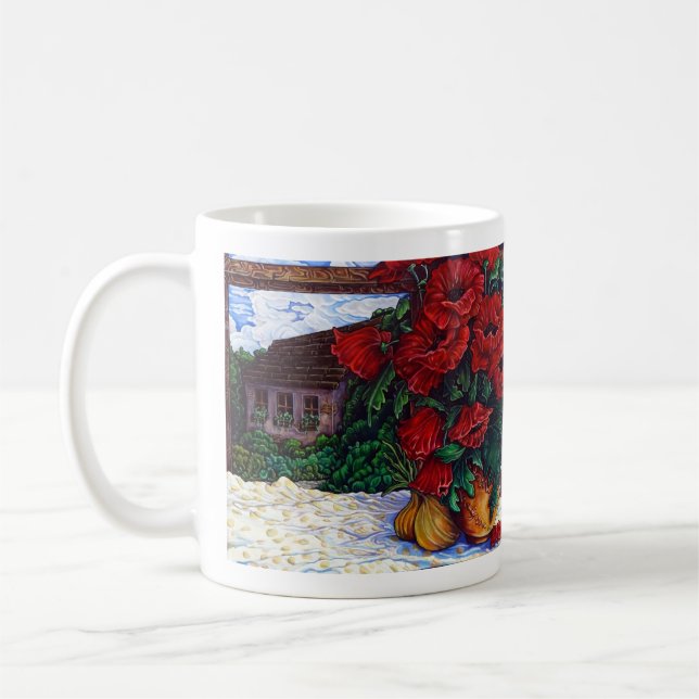 Poppies och lök 11 oz Classic Mugg (Vänster)