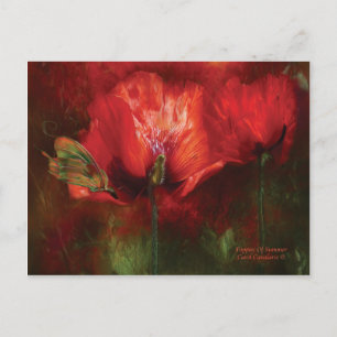 Poppies of Summer Art Postcard Vykort