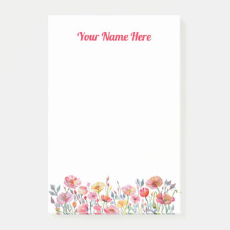 Poppies on Parade Post It Notes Post-it Block