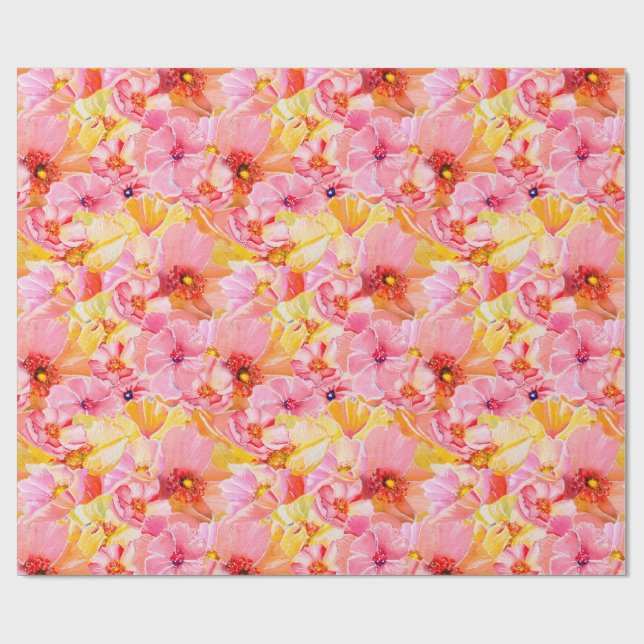 Poppies on Poppies Wrapping Paper Presentpapper (Platt)