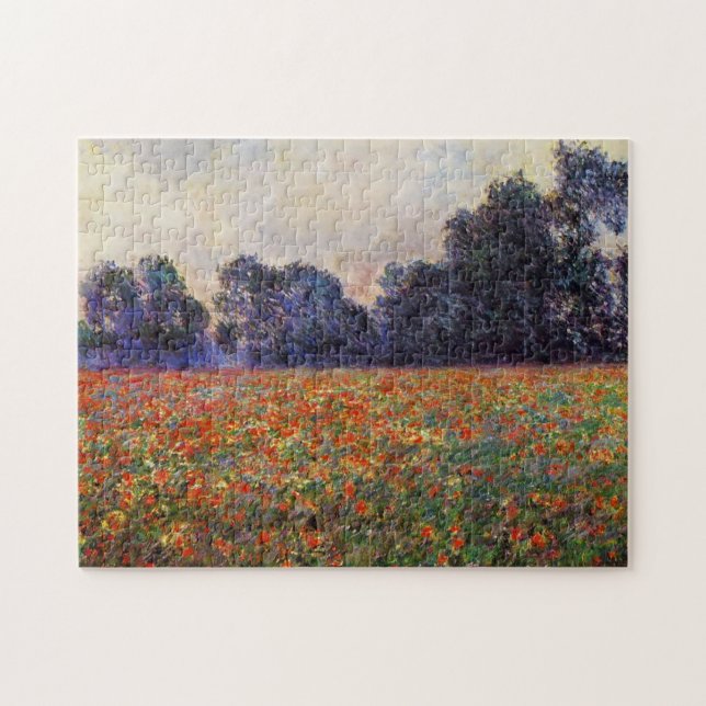 Poppies på Giverny Monet Fine Art Pussel (Horisontell)