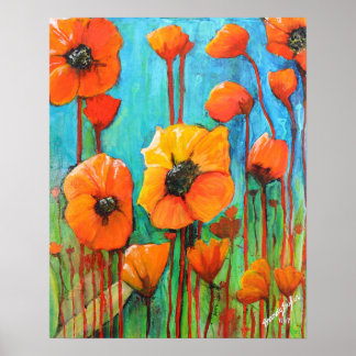 Poppies på sommaren poster