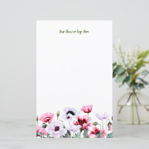 Poppies Personlig Stationery