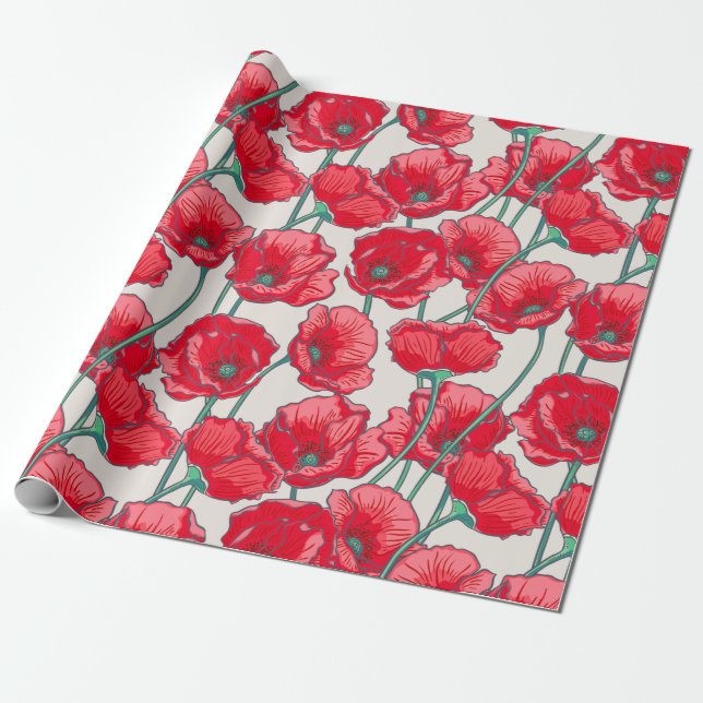 Poppies Presentpapper (Utrullad)