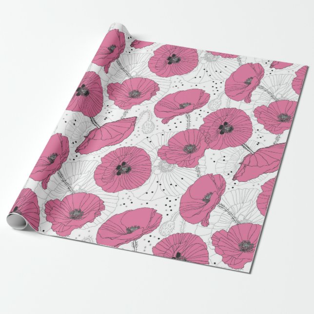 Poppies Presentpapper (Utrullad)
