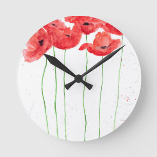 Poppies Rund Klocka