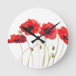 Poppies Rund Klocka