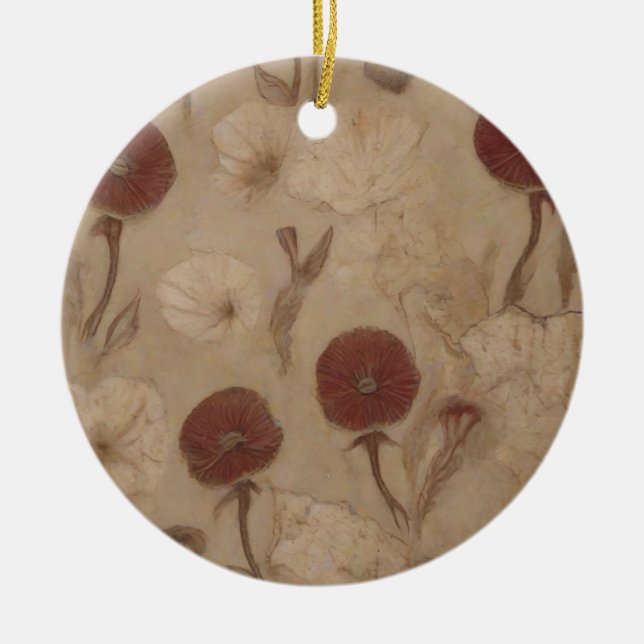 poppies som symboliserar civilisationens nedgång julgransprydnad keramik (Framsidan)