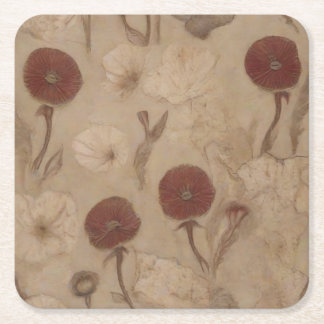 poppies som symboliserar civilisationens nedgång underlägg papper kvadrat