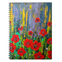 Poppies Spiral Photo Notebook