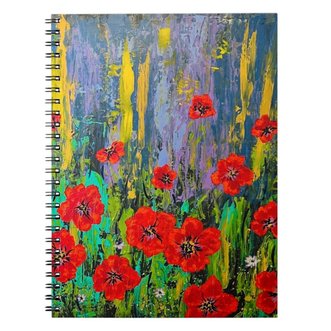 Poppies Spiral Photo Notebook Anteckningsbok (Framsidan)