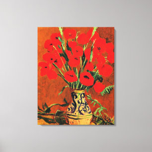 Poppies, vacker målning av Stefan Luchian, Canvastryck