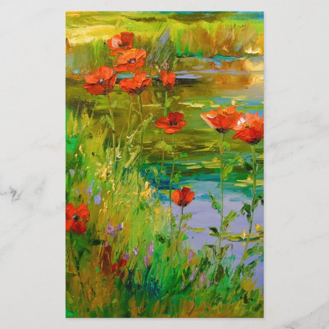 Poppies vid dammen (Framsida)