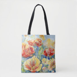 "Poppies VII" Tote Bag Tygkasse