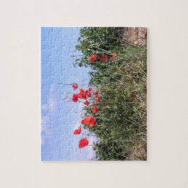 Poppies, vindruvor och Blå himmel Pussel