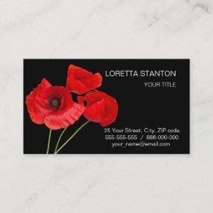 Poppies Visitkort