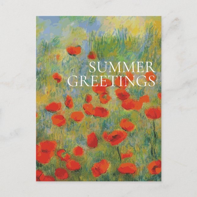 Poppies - vykort (Framsida)