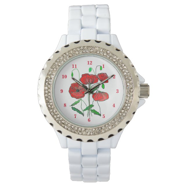 Poppies Watch Armbandsur (Framsida)