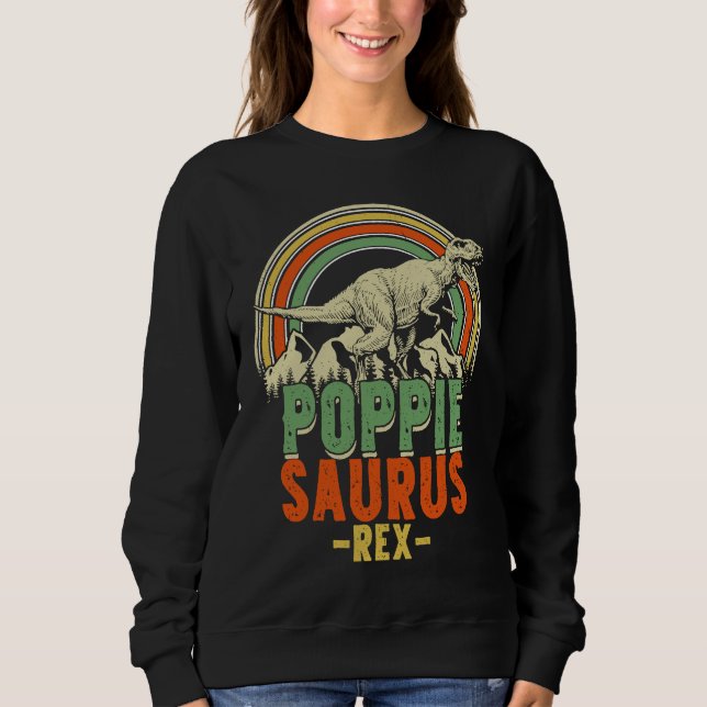 Poppiesaurus Rex Christmas Dinosaur Matching Famil T Shirt (Framsida)