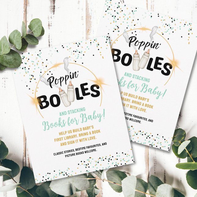 Poppin' Bottles and Stacking Books for Baby Card Anteckningskort (Skapare uppladdad)