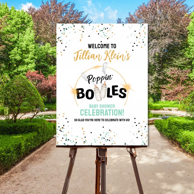Poppin' Bottles Baby Shower Welcome Sign Poster (Skapare uppladdad)