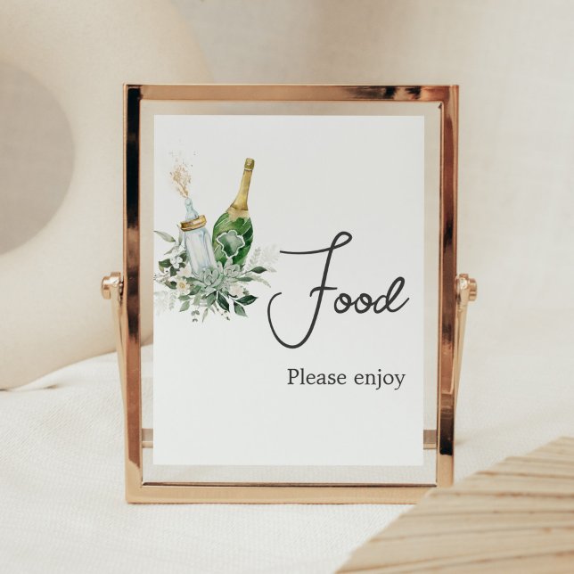 Poppin Flaskor Baby Shower Food Poster (Poppin' Baby Bottles Baby Shower Food Sign )
