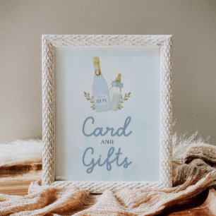 Poppin Flaskor Boy Shower Cards and Gifts Poster