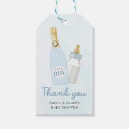 Poppin' Flaskor Boy Shower Favor Gift-Märkre Presentetikett