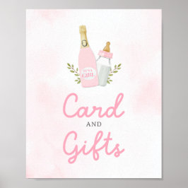 Poppin Flaskor Girl Baby Shower Cards and Gifts Poster