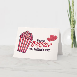 Poppin Funny Valentine's Day Holiday Card Helgkort