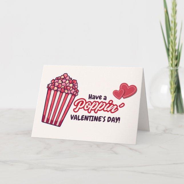 Poppin Funny Valentine's Day Holiday Card Helgkort (Framsida)
